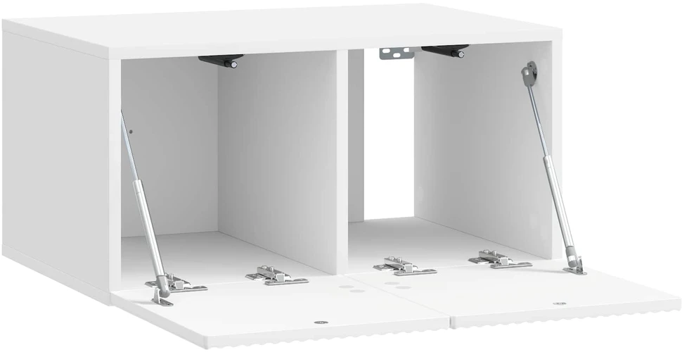 TV staliukas Sieninė TV spintelė 59,5 x 41 x 30 cm Itin blizgi balta