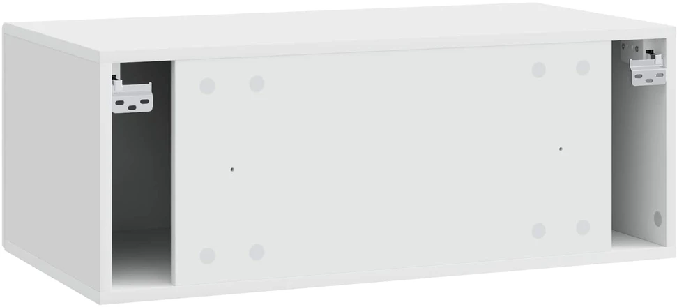 TV staliukas Sieninė TV spintelė 59,5 x 41 x 30 cm Itin blizgi balta