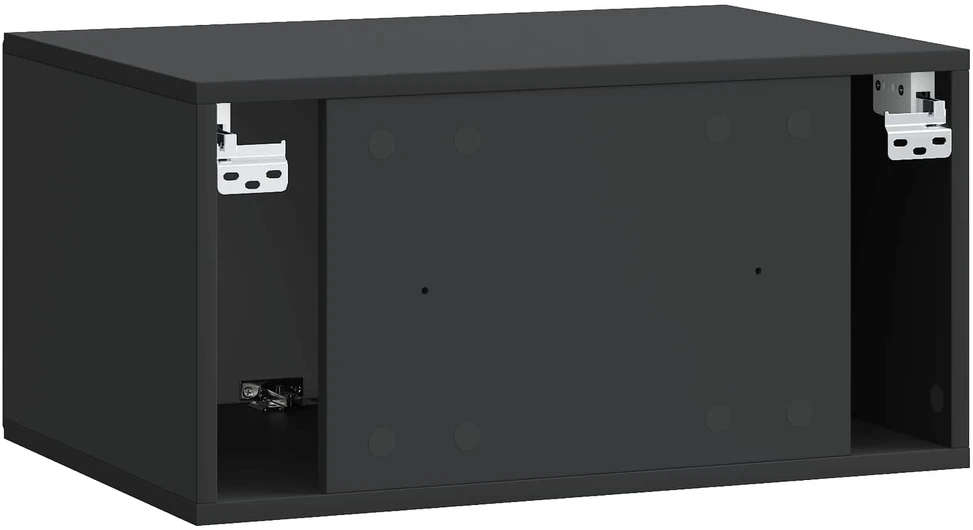 TV staliukas Sieninė TV spintelė 59,5 x 41 x 30 cm Juoda Apdirbta mediena