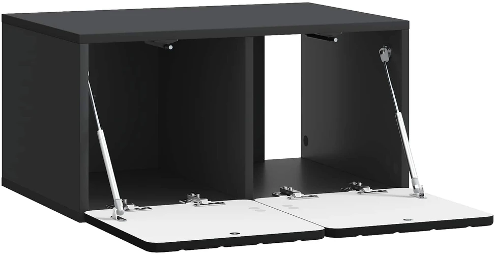 TV staliukas Sieninė TV spintelė 59,5 x 41 x 30 cm Juoda Apdirbta mediena