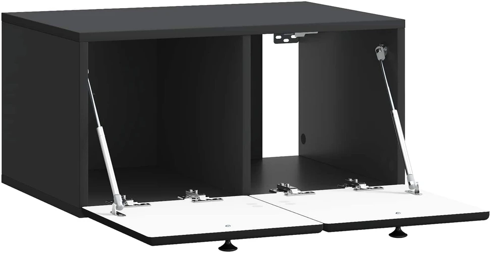 TV staliukas Sieninė TV spintelė 59,5 x 41 x 30 cm Juoda Apdirbta mediena