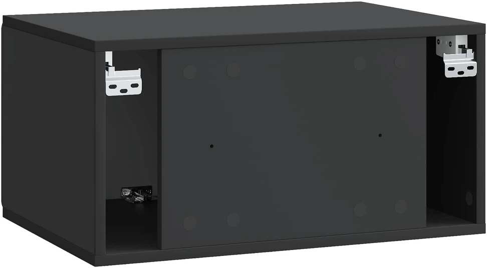 TV staliukas Sieninė TV spintelė 59,5 x 41 x 30 cm Juoda Apdirbta mediena