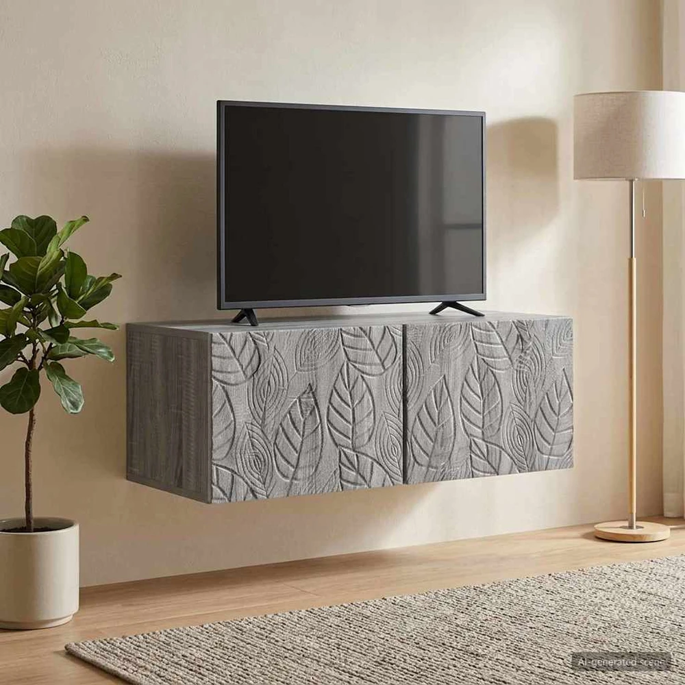 TV staliukas Sieninė TV spintelė 59,5 x 41 x 30 cm Pilka Sonoma