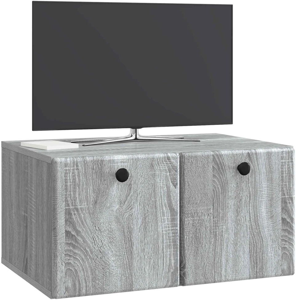 TV staliukas Sieninė TV spintelė 59,5 x 41 x 30 cm Pilka Sonoma