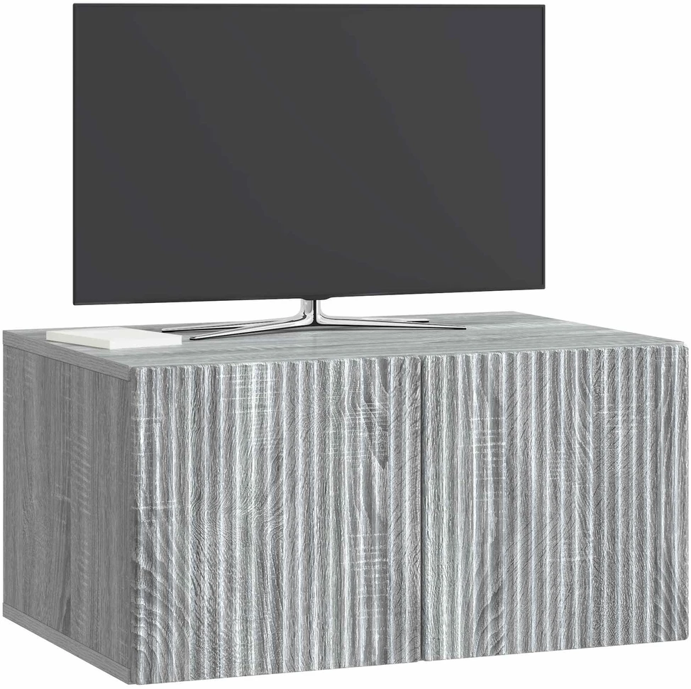 TV staliukas Sieninė TV spintelė 59,5 x 41 x 30 cm Pilka sonoma ąžuolo