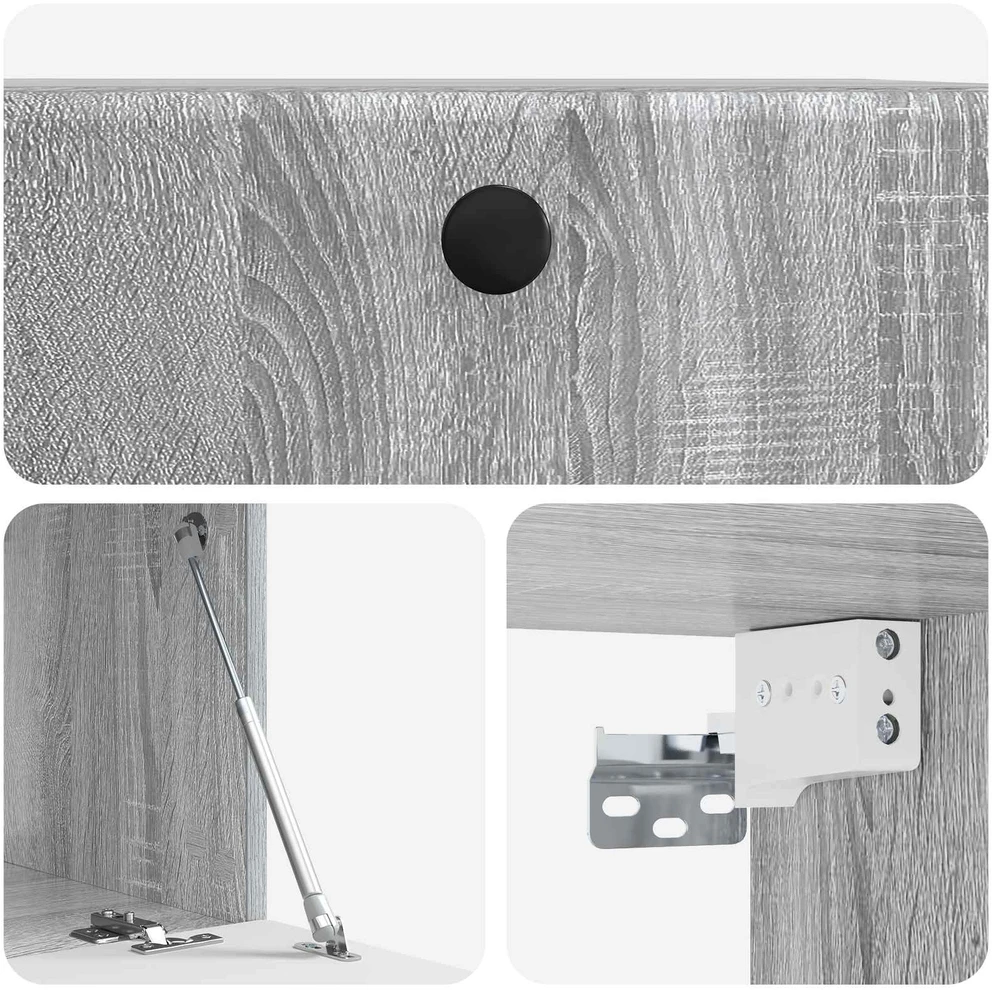TV staliukas Sieninė TV spintelė 59,5 x 41 x 30 cm Pilka Sonoma