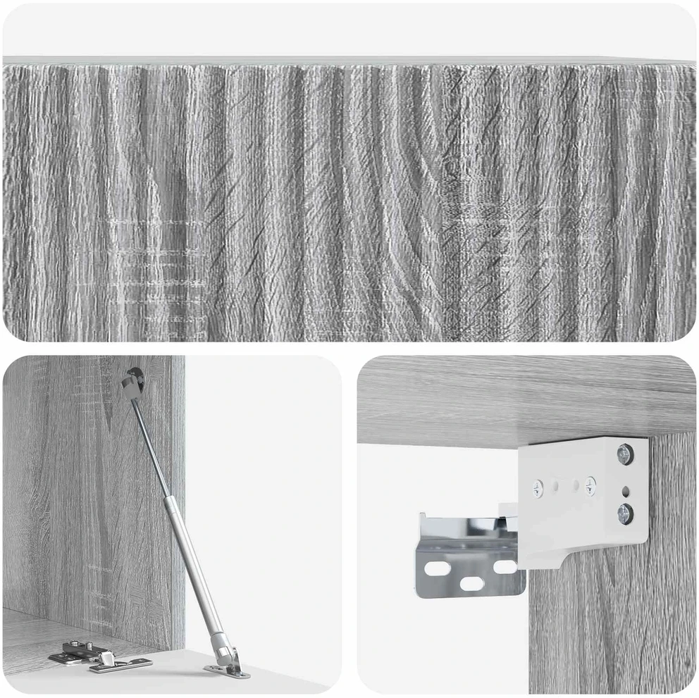 TV staliukas Sieninė TV spintelė 59,5 x 41 x 30 cm Pilka sonoma ąžuolo