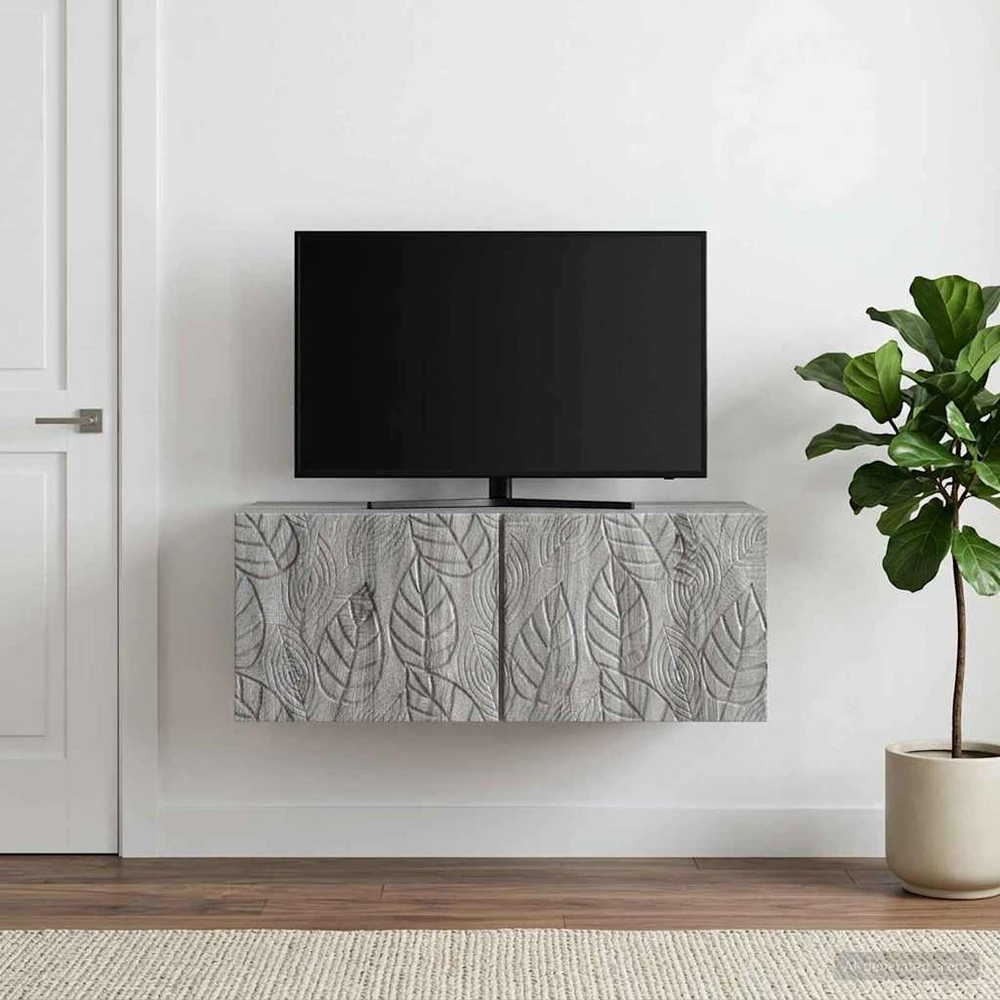 TV staliukas Sieninė TV spintelė 59,5 x 41 x 30 cm Pilka Sonoma