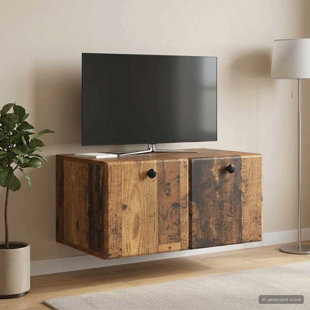 TV staliukas Sieninė TV spintelė 59,5 x 41 x 30 cm Sendintos medienos