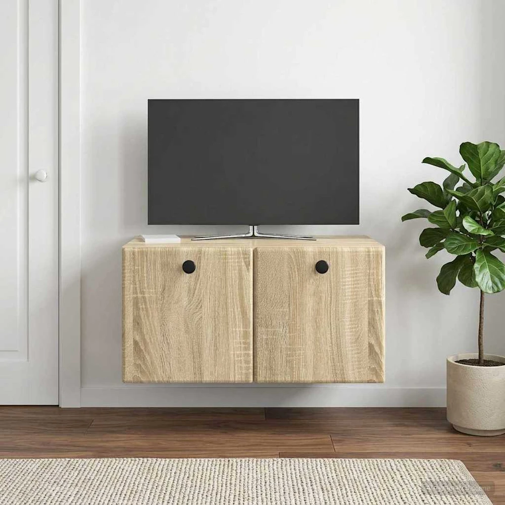 TV staliukas Sieninė TV spintelė 59,5 x 41 x 30 cm Sonoma ąžuolas