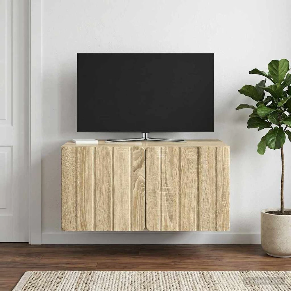 TV staliukas Sieninė TV spintelė 59,5 x 41 x 30 cm Sonoma ąžuolas