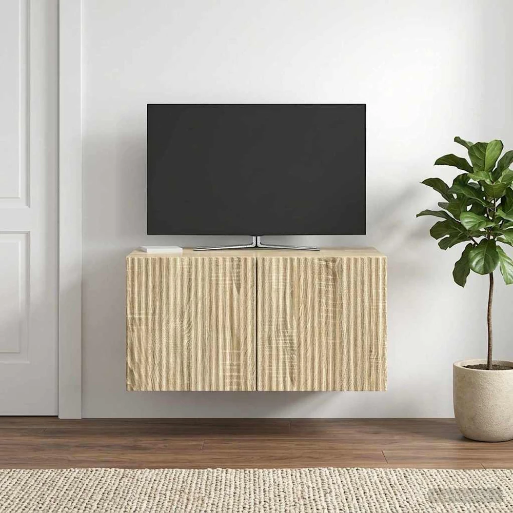TV staliukas Sieninė TV spintelė 59,5 x 41 x 30 cm Sonoma ąžuolas