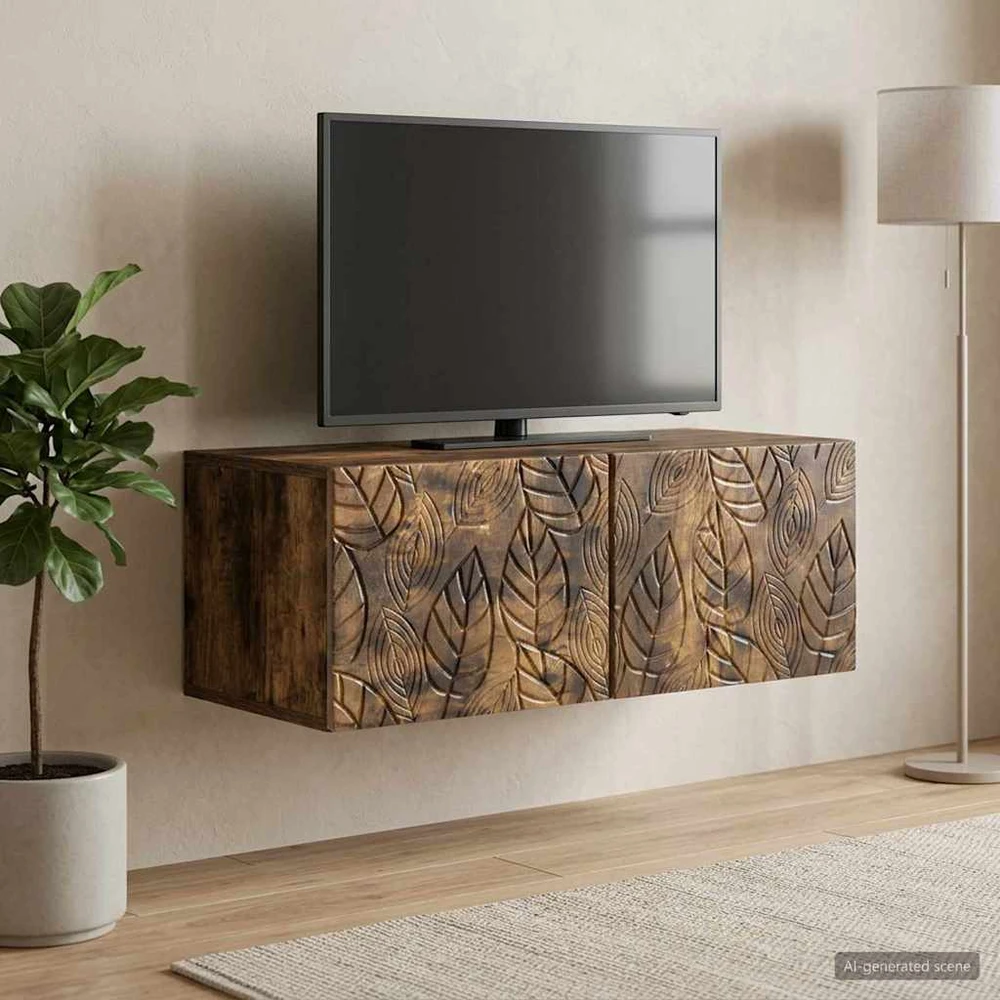 TV staliukas Sieninė TV spintelė 78,5 x 31 cm Dūminio ąžuolo