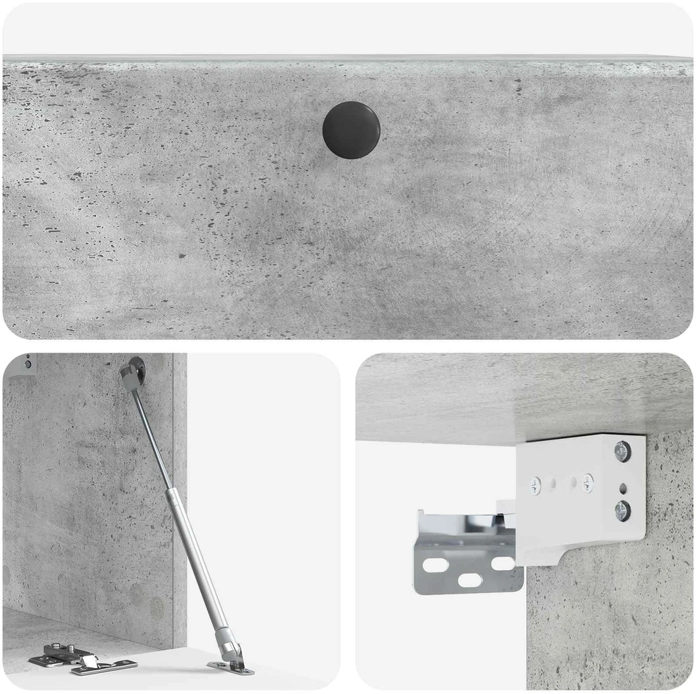 TV staliukas Sieninė TV spintelė 78,5 x 31 x 30 cm Betono pilka