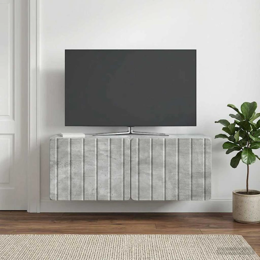 TV staliukas Sieninė TV spintelė 78,5 x 31 x 30 cm Betono pilka