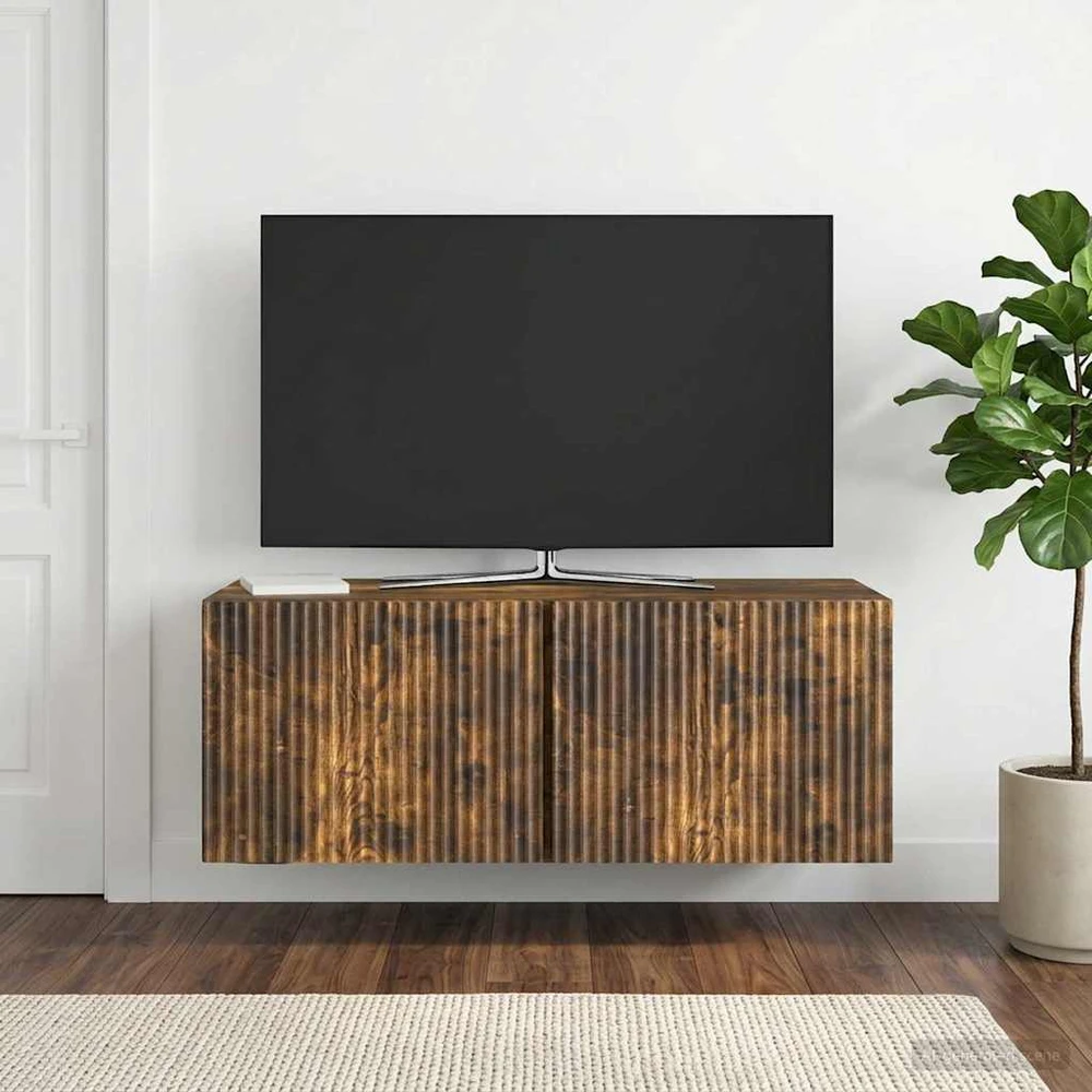 TV staliukas Sieninė TV spintelė 78,5 x 31 x 30 cm Dūminio ąžuolo