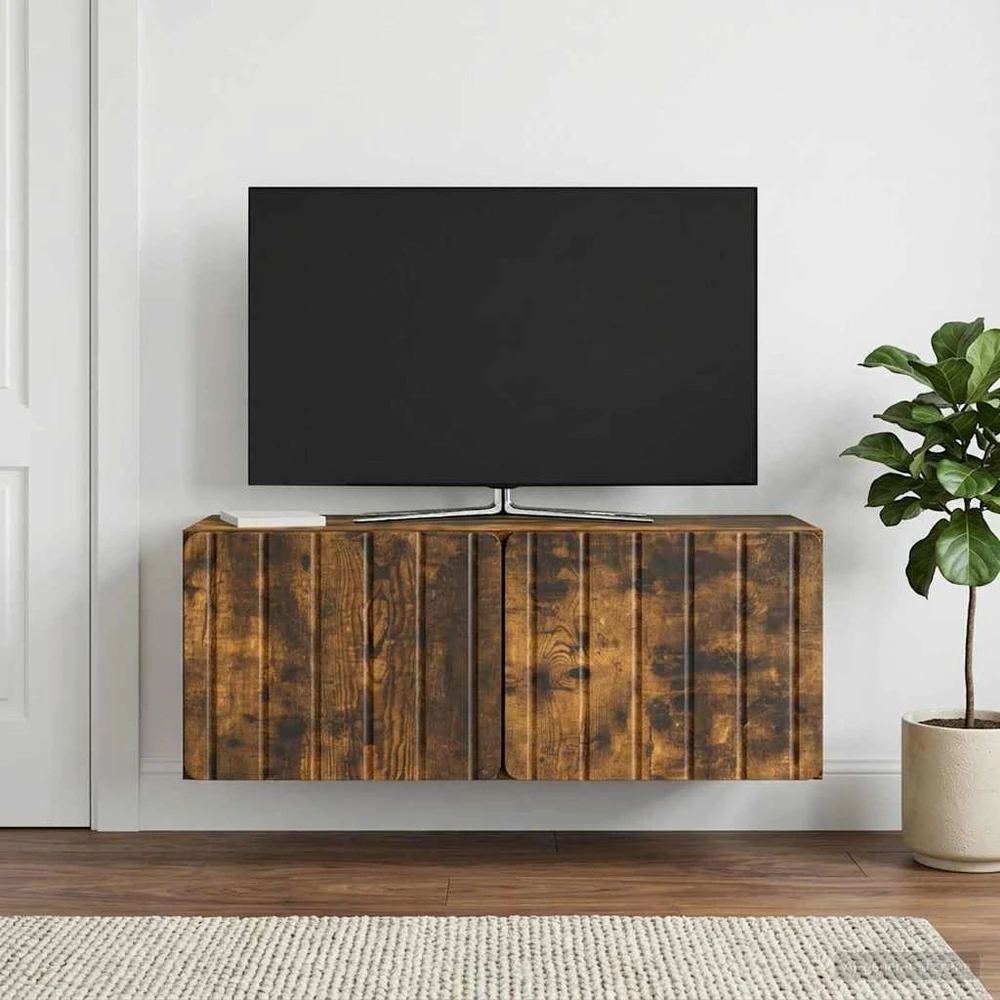 TV staliukas Sieninė TV spintelė 78,5 x 31 x 30 cm Dūminio ąžuolo
