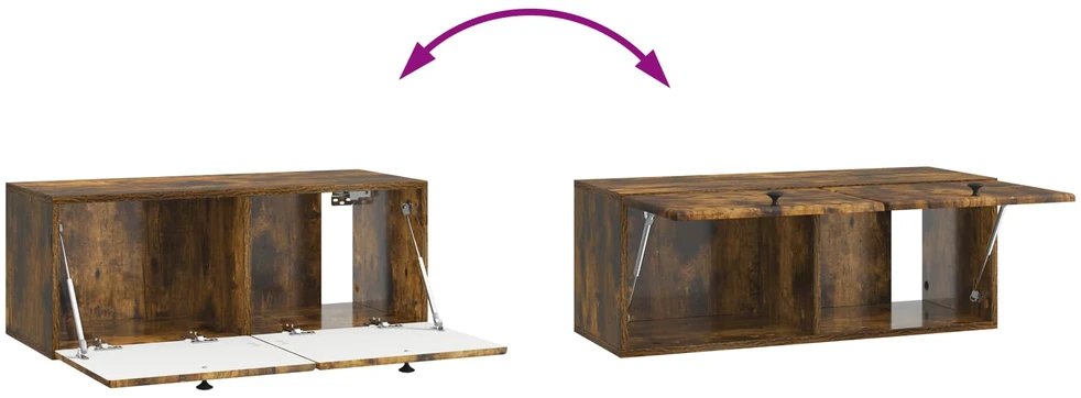 TV staliukas Sieninė TV spintelė 78,5 x 31 x 30 cm Dūminio ąžuolo