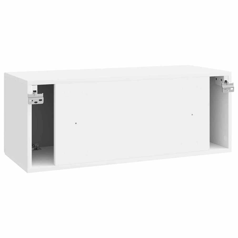 TV staliukas Sieninė TV spintelė 78,5 x 31 x 30 cm Itin blizgi balta