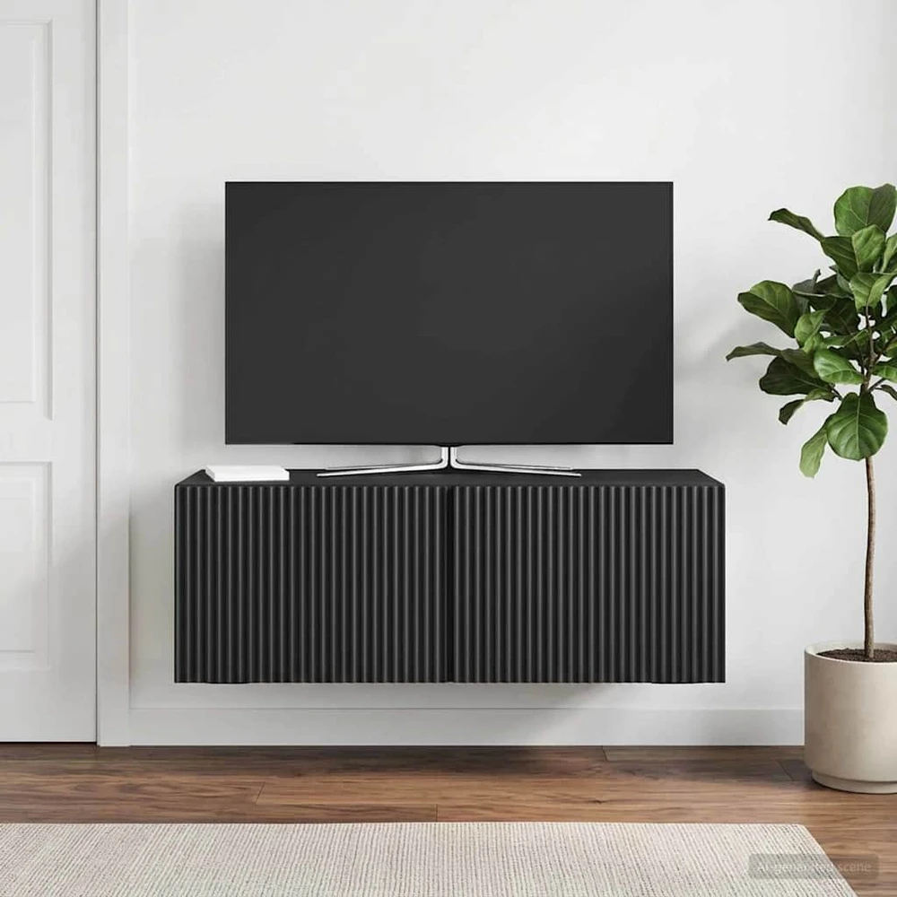 TV staliukas Sieninė TV spintelė 78,5 x 31 x 30 cm Juoda Apdirbta mediena