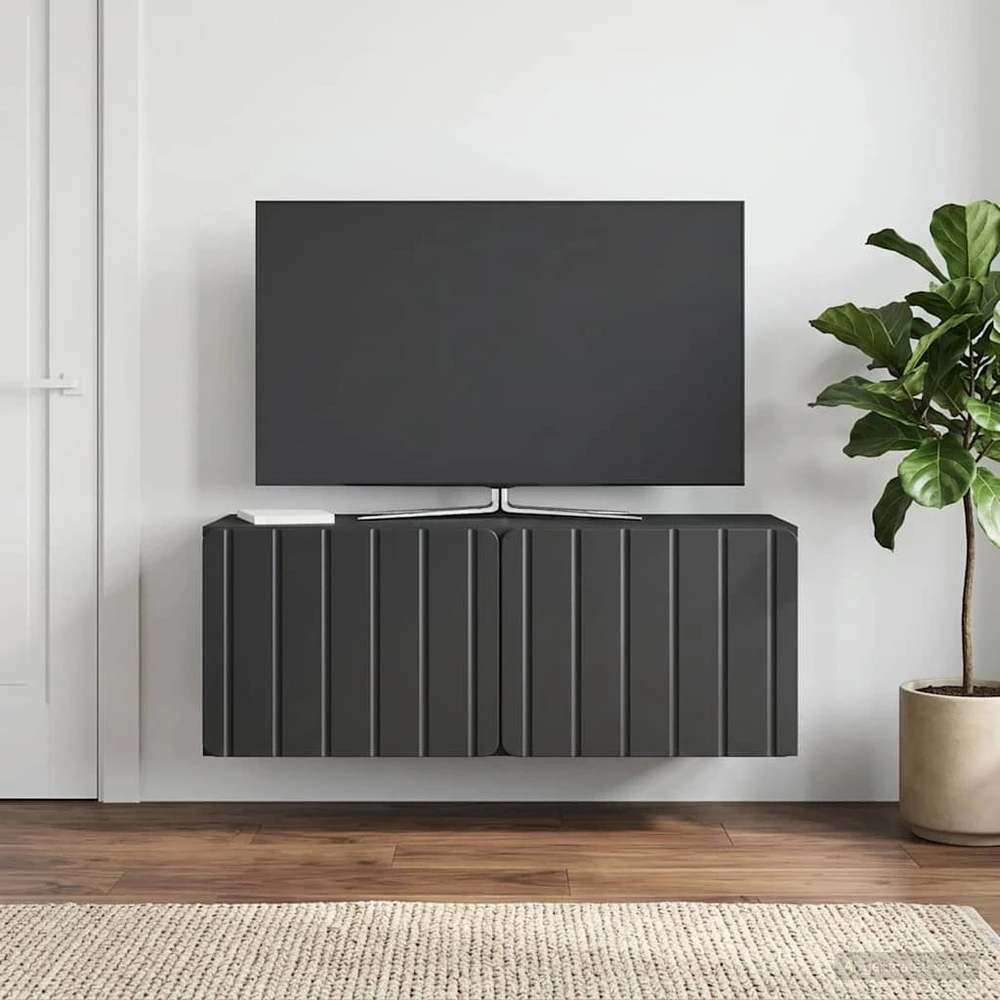 TV staliukas Sieninė TV spintelė 78,5 x 31 x 30 cm Juoda Apdirbta mediena