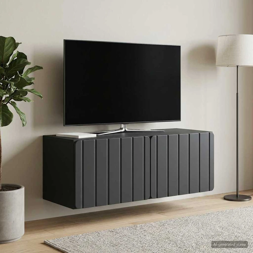 TV staliukas Sieninė TV spintelė 78,5 x 31 x 30 cm Juoda Apdirbta mediena
