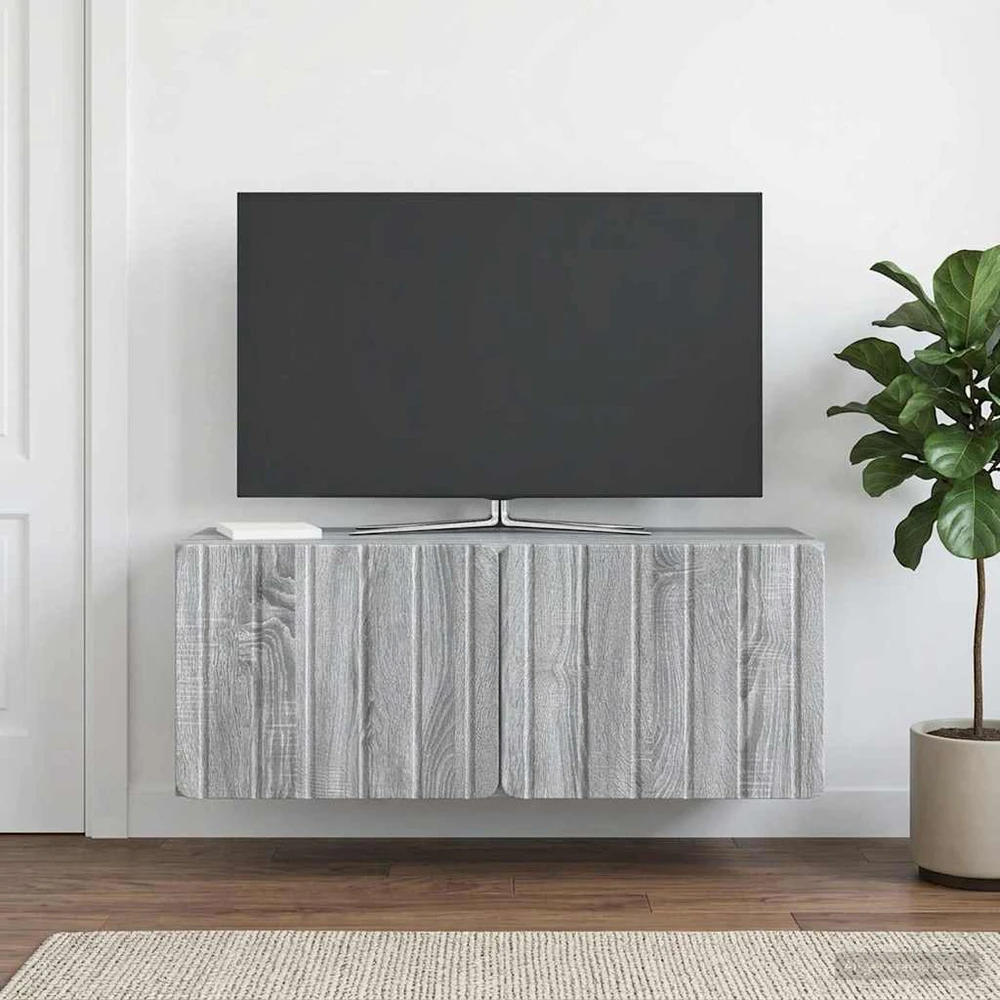 TV staliukas Sieninė TV spintelė 78,5 x 31 x 30 cm Pilka Sonoma