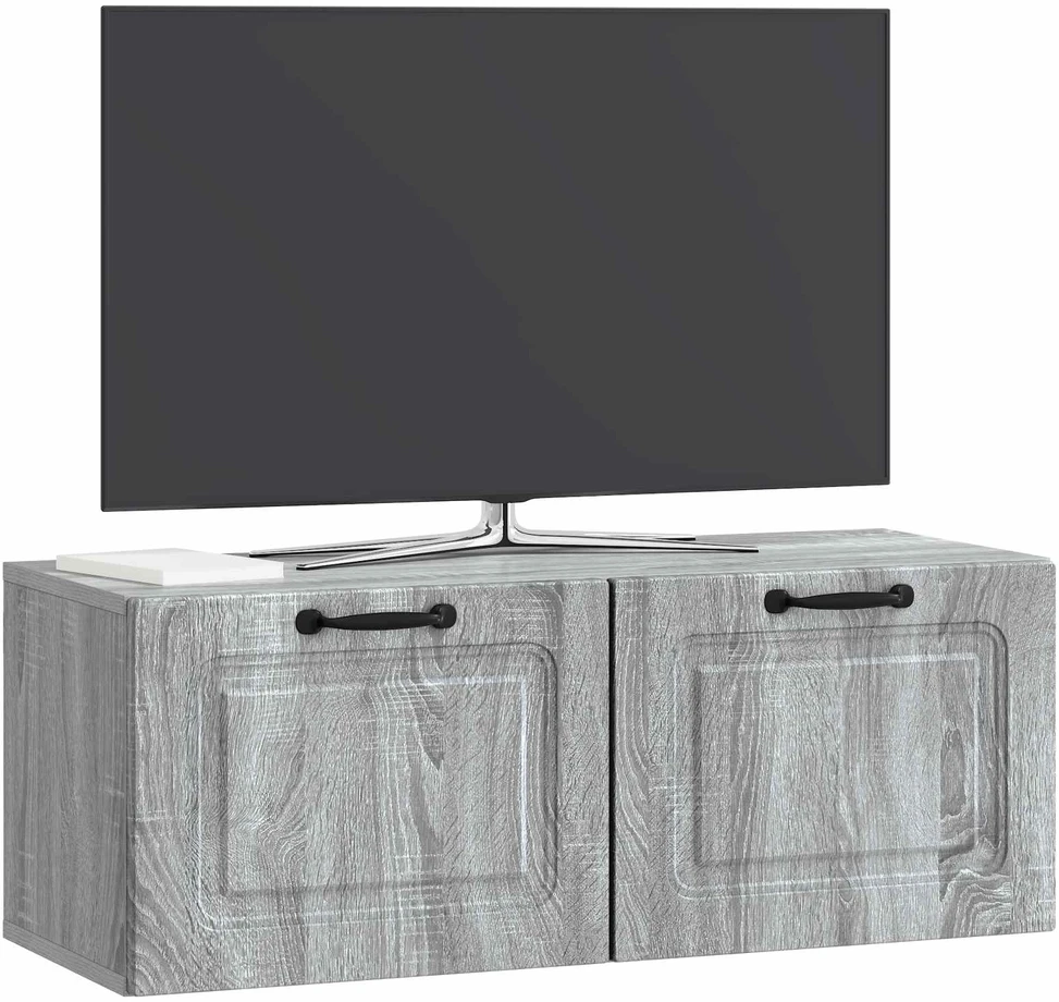 TV staliukas Sieninė TV spintelė 78,5 x 31 x 30 cm Pilka sonoma ąžuolo
