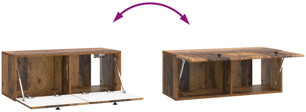 TV staliukas Sieninė TV spintelė 78,5 x 31 x 30 cm Sendintos medienos