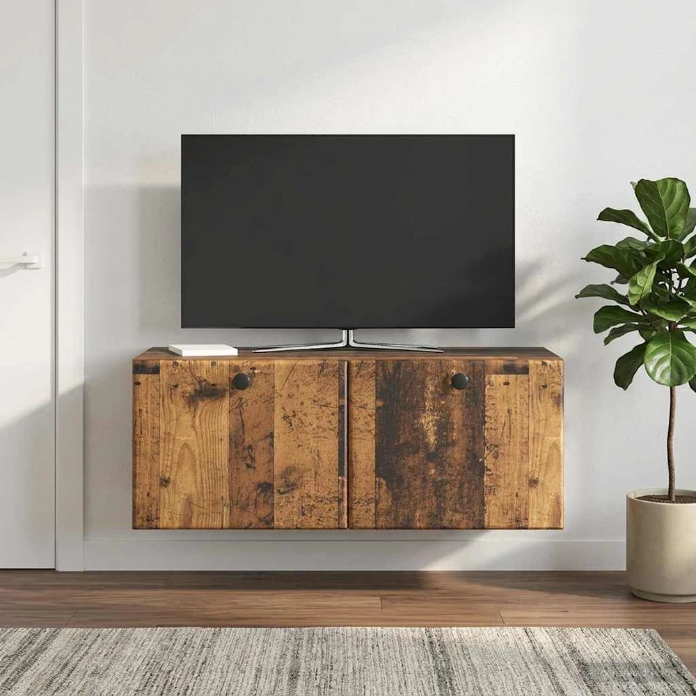 TV staliukas Sieninė TV spintelė 78,5 x 31 x 30 cm Sendintos medienos