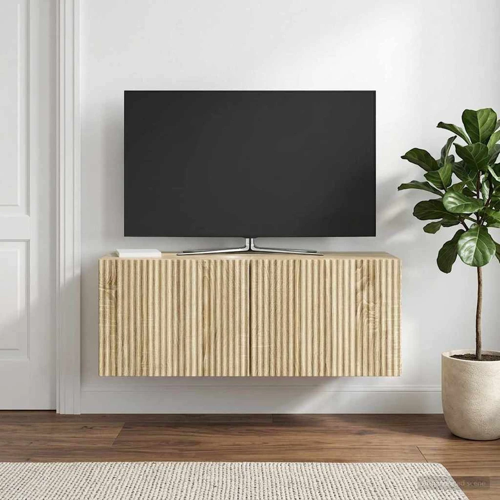 TV staliukas Sieninė TV spintelė 78,5 x 31 x 30 cm Sonoma ąžuolas