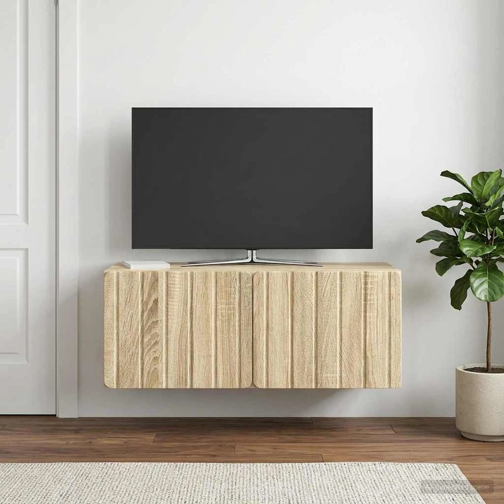 TV staliukas Sieninė TV spintelė 78,5 x 31 x 30 cm Sonoma ąžuolas