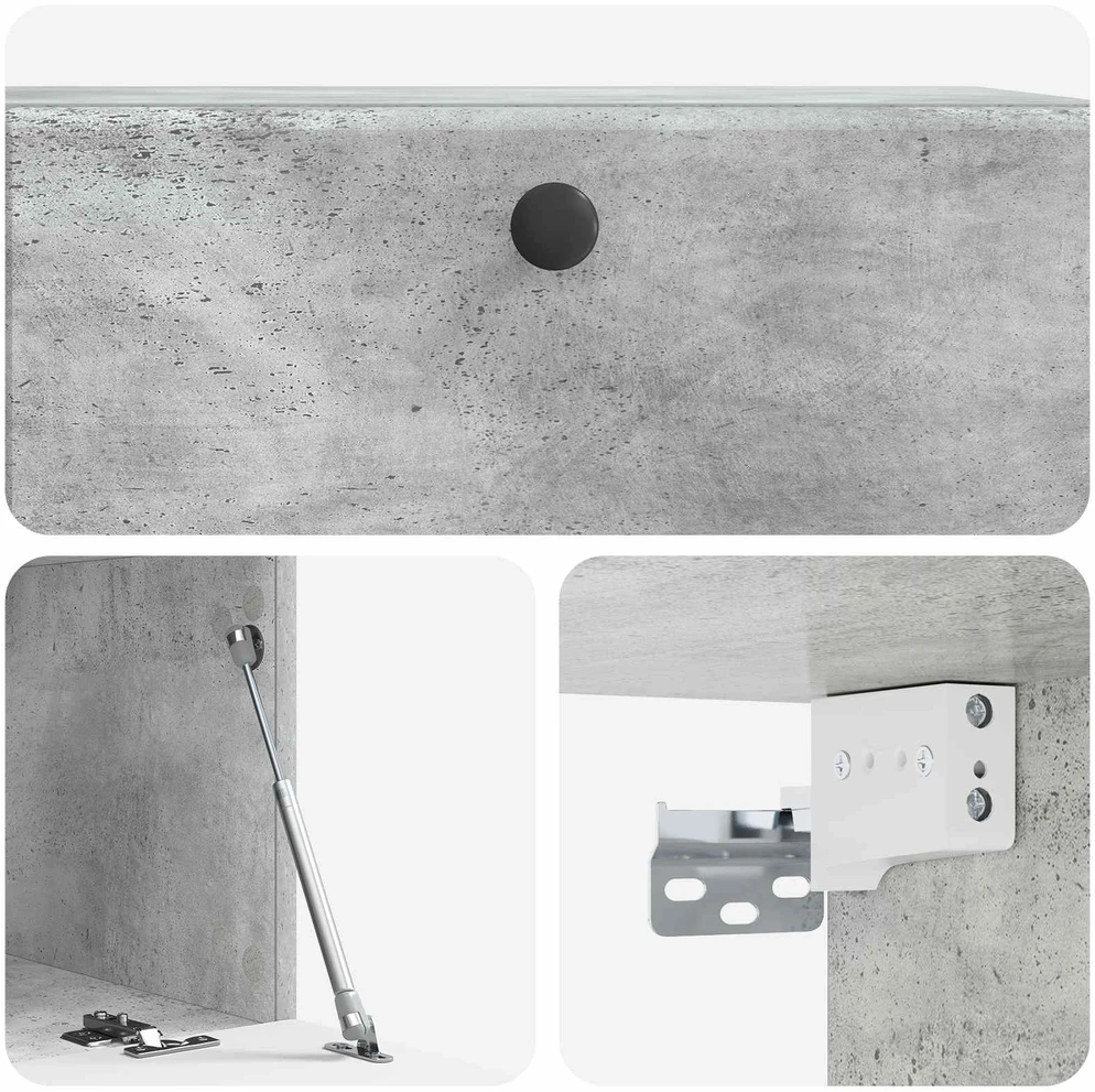 TV staliukas Sieninė TV spintelė 78,5 x 41 x 30 cm Betono pilka