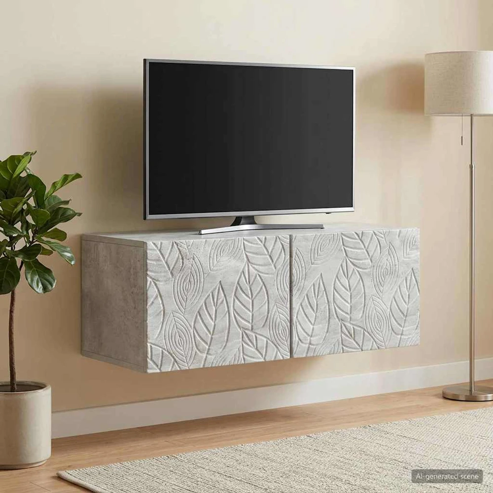 TV staliukas Sieninė TV spintelė 78,5 x 41 x 30 cm Betono pilka