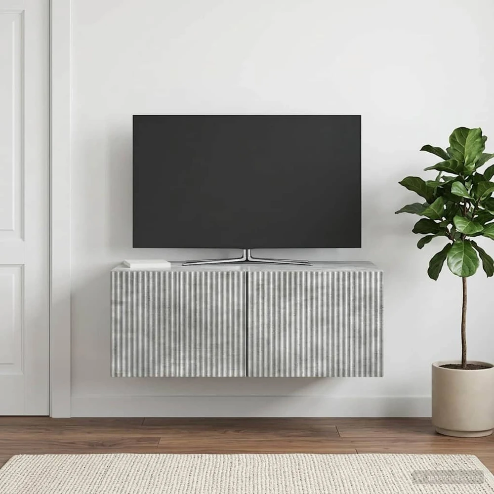 TV staliukas Sieninė TV spintelė 78,5 x 41 x 30 cm Betono pilka