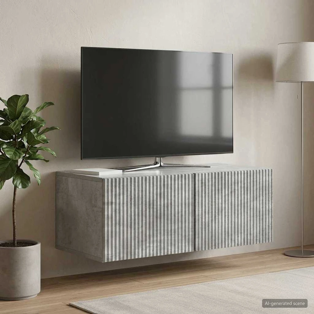 TV staliukas Sieninė TV spintelė 78,5 x 41 x 30 cm Betono pilka
