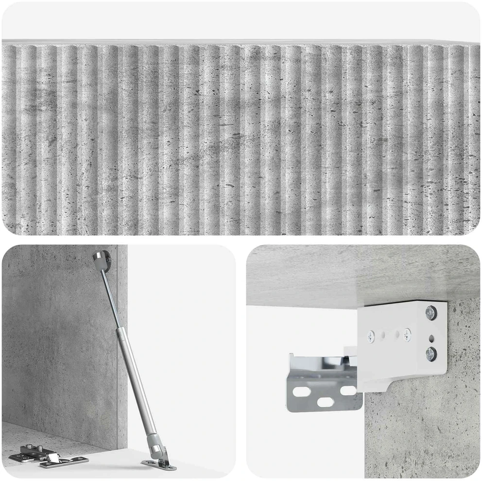 TV staliukas Sieninė TV spintelė 78,5 x 41 x 30 cm Betono pilka