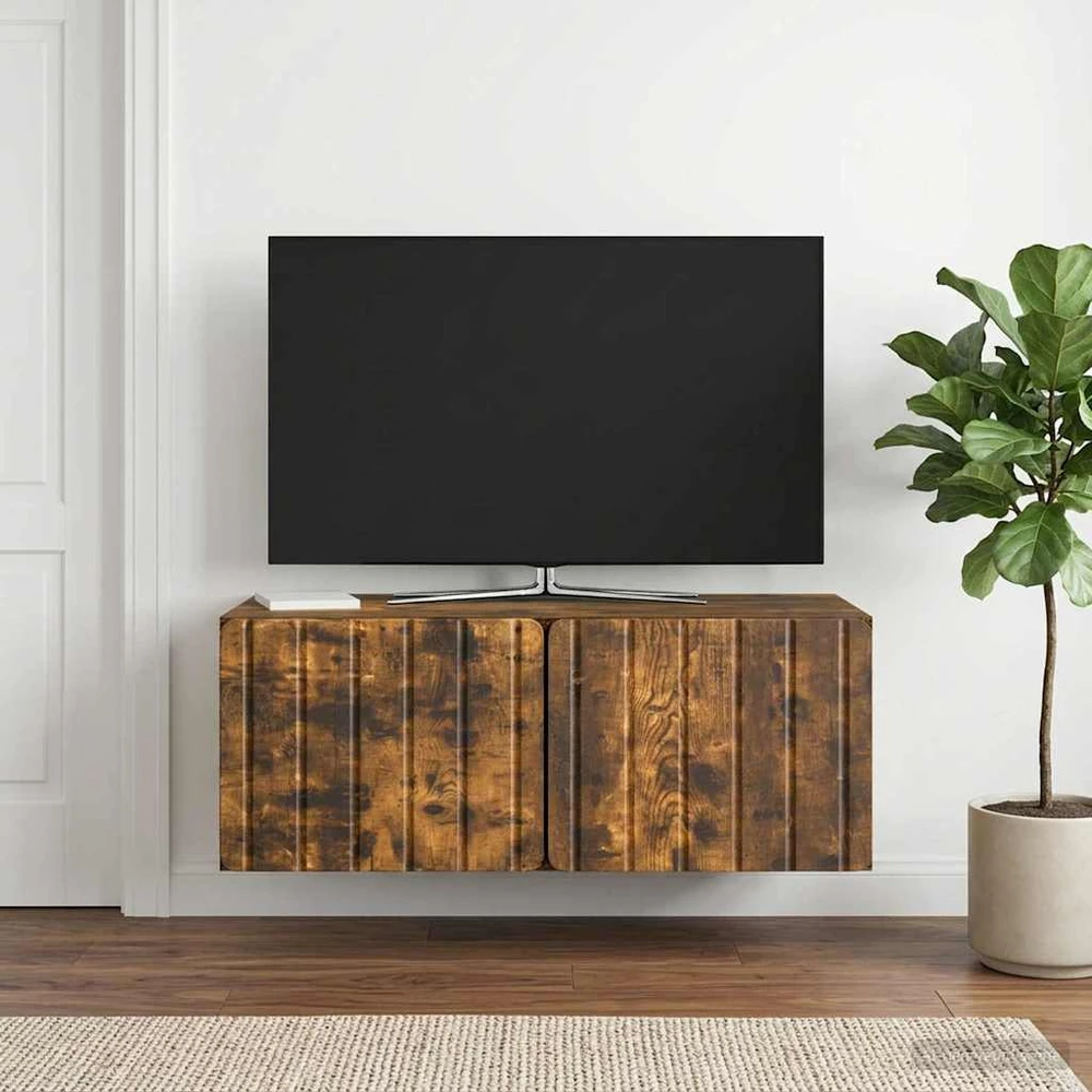 TV staliukas Sieninė TV spintelė 78,5 x 41 x 30 cm Dūminio ąžuolo