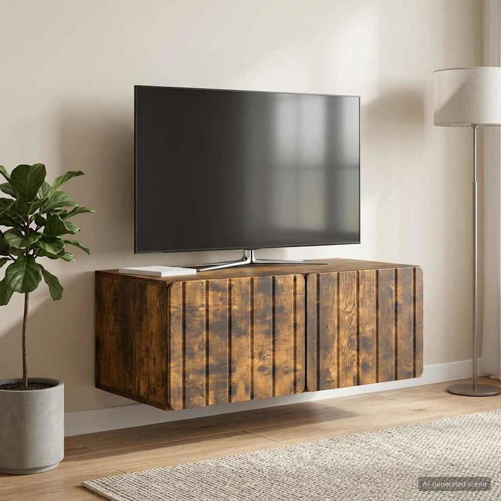 TV staliukas Sieninė TV spintelė 78,5 x 41 x 30 cm Dūminio ąžuolo
