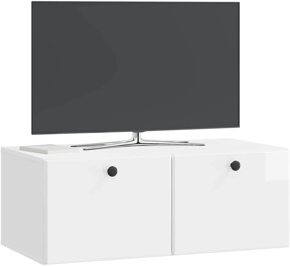 TV staliukas Sieninė TV spintelė 78,5 x 41 x 30 cm Itin blizgi balta