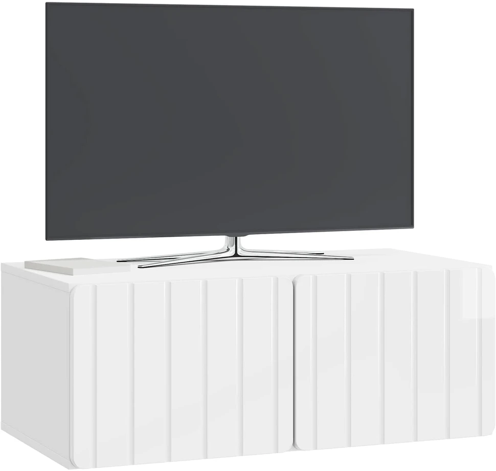 Sieninė TV spintelė 78,5 x 41 x 30 cm Itin blizgi balta