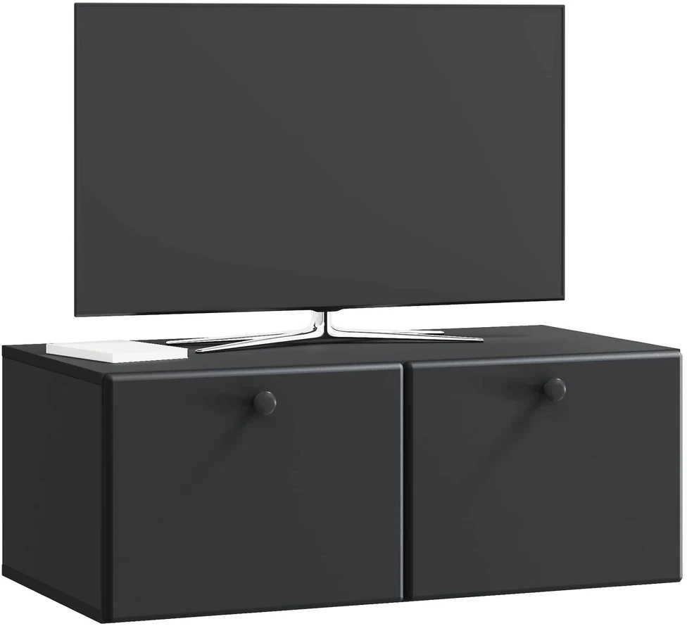 TV staliukas Sieninė TV spintelė 78,5 x 41 x 30 cm Juoda Apdirbta mediena