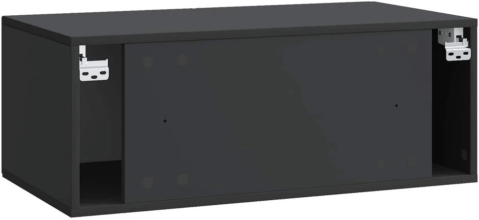 TV staliukas Sieninė TV spintelė 78,5 x 41 x 30 cm Juoda Apdirbta mediena