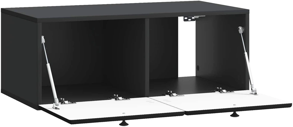 TV staliukas Sieninė TV spintelė 78,5 x 41 x 30 cm Juoda Apdirbta mediena