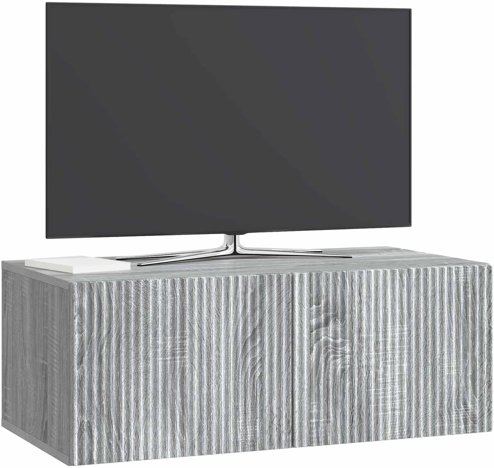 TV staliukas Sieninė TV spintelė 78,5 x 41 x 30 cm Pilka sonoma ąžuolo