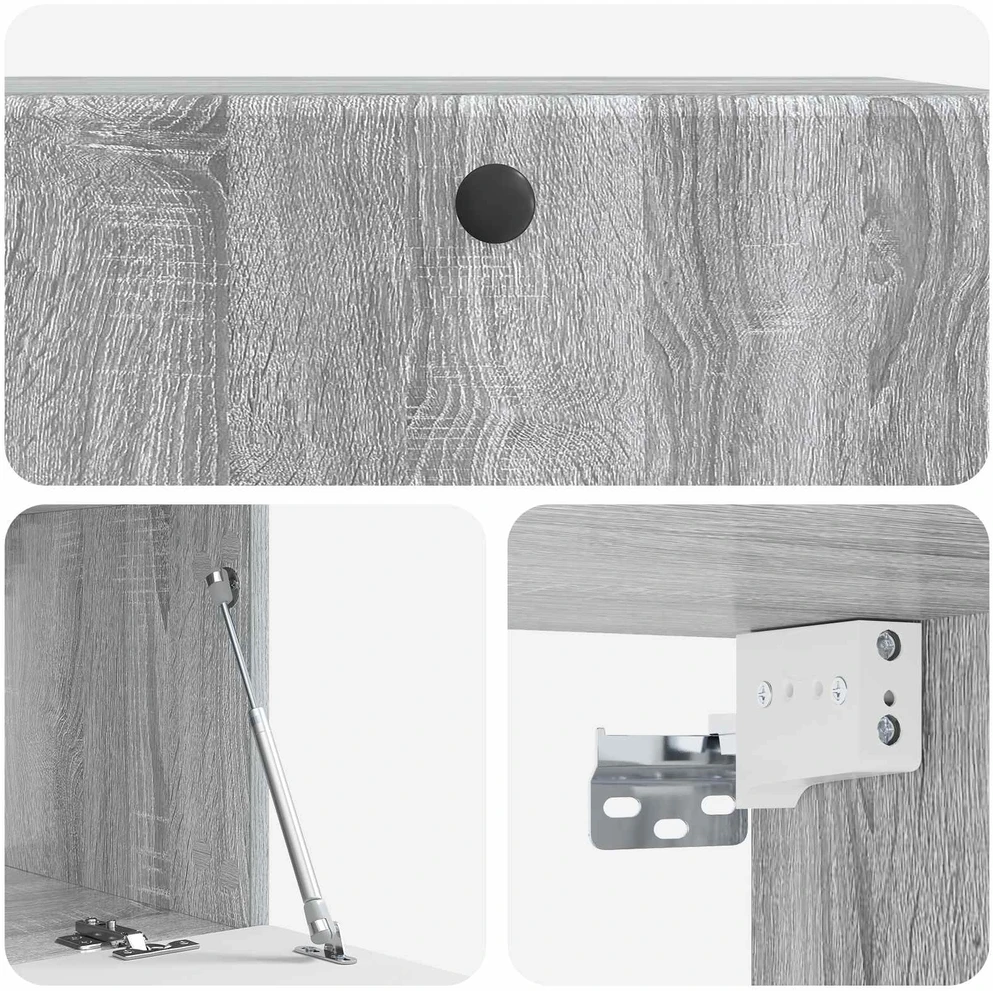 TV staliukas Sieninė TV spintelė 78,5 x 41 x 30 cm Pilka Sonoma
