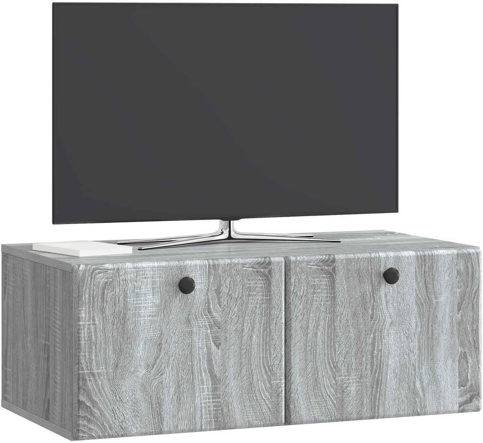 TV staliukas Sieninė TV spintelė 78,5 x 41 x 30 cm Pilka Sonoma