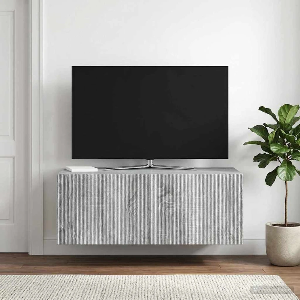TV staliukas Sieninė TV spintelė 78,5 x 41 x 30 cm Pilka sonoma ąžuolo