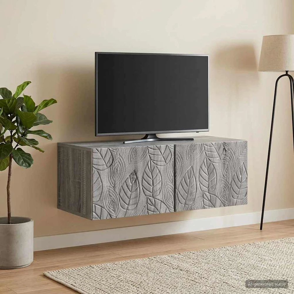 TV staliukas Sieninė TV spintelė 78,5 x 41 x 30 cm Pilka Sonoma