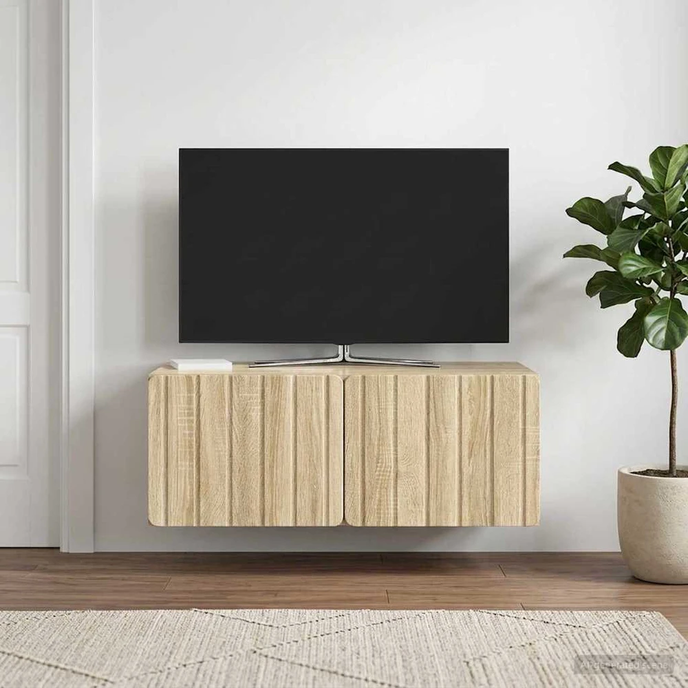 TV staliukas Sieninė TV spintelė 78,5 x 41 x 30 cm Sonoma ąžuolas